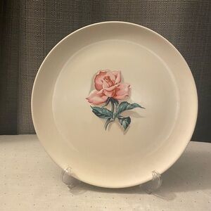 Vintage Collectors Plate Taylor Smith Taylor Versatile Pink Rose 10”